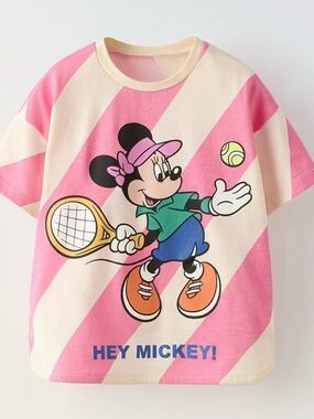 Zara Kids Minnie Mouse Tennis Graphic Tee 6yr